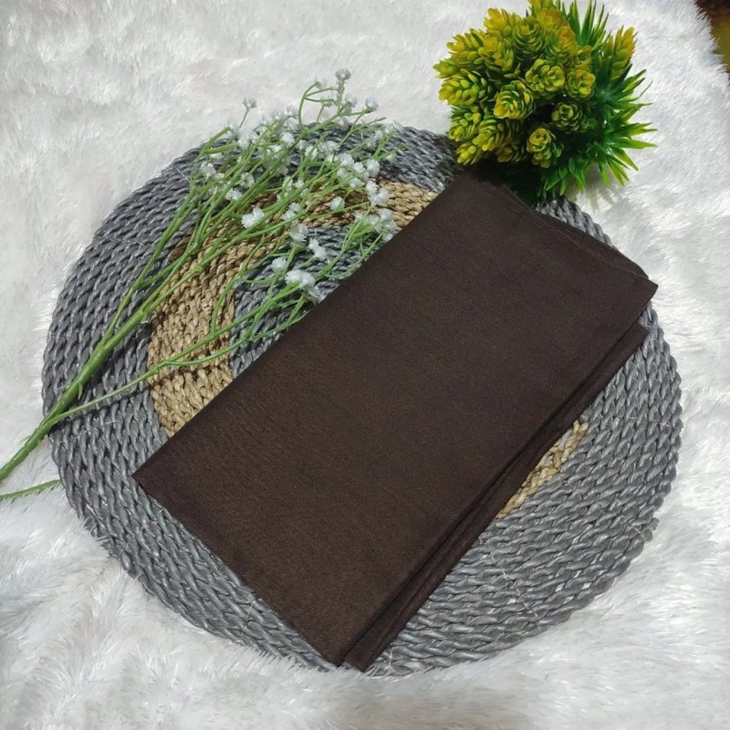 Paris Premium coklat Tua Segiempat Coklat tua Paris premium || Hijab Sekolah Standar || Kerudung Sek