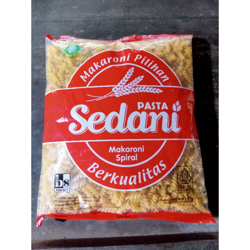 

makaroni pasta sedani /makaroni spiral berkualitas kemasan 1kg