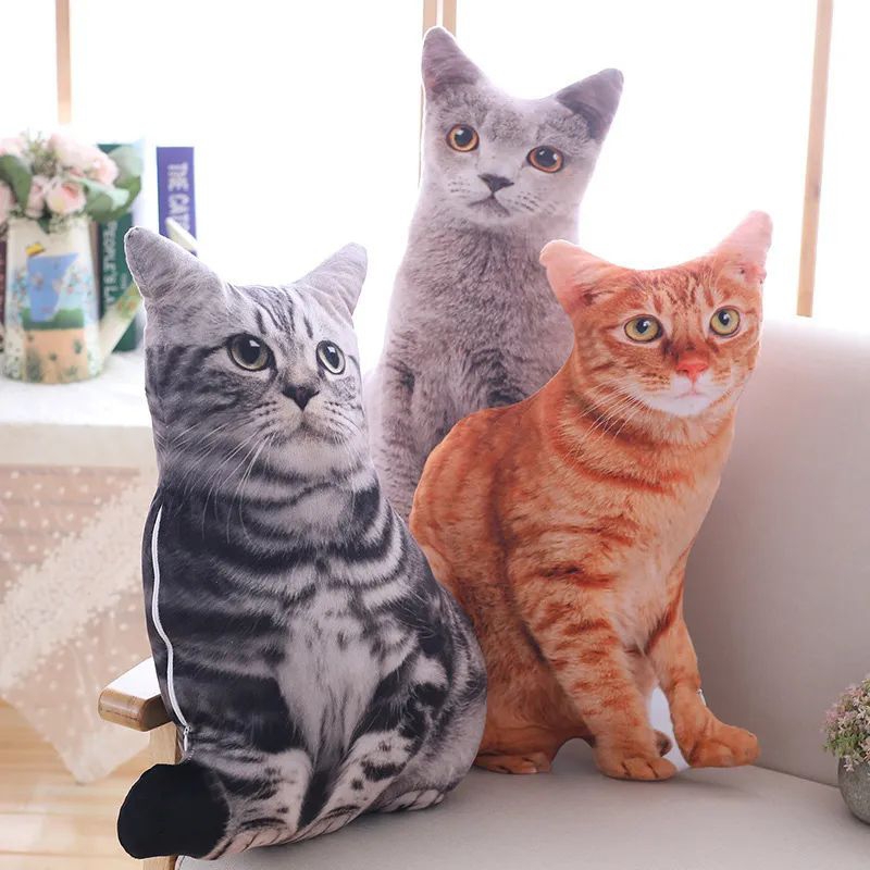 Bantal Kucing 3D Lucu Halus Dan Lembut