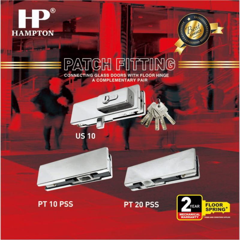 Paket Patch Fitting Hampton + Floor Hinge FH HPT 84 Komplit Set