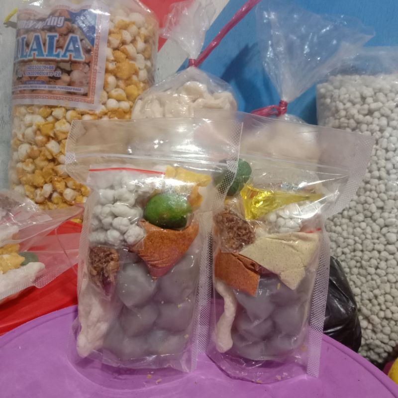 

baso Aci isi ayam suwir vacum /baso Aci instan