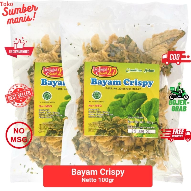 

Bayam Crispy Cap Doea Toedjoeh Oleh Oleh Malang