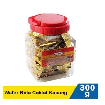 

ROCHO Wafer Bola Cokelat 300g Biskuit Kaleng Lebaran