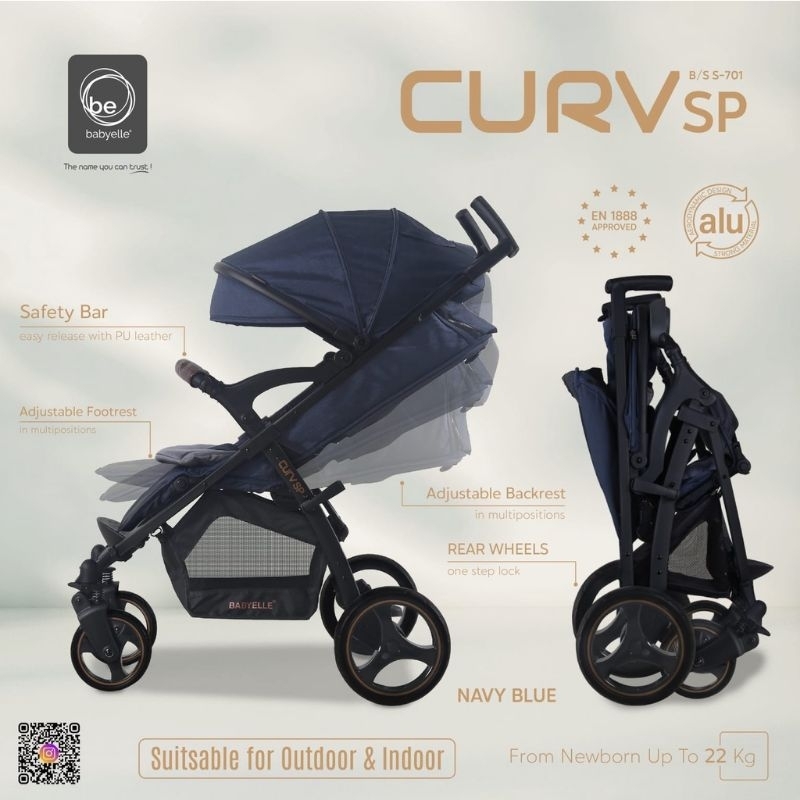 Stroller Babyelle S701 Curv SP Kereta Dorong / Dorongan Bayi