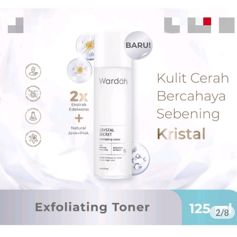 wardah crystal secret exfoliating toner