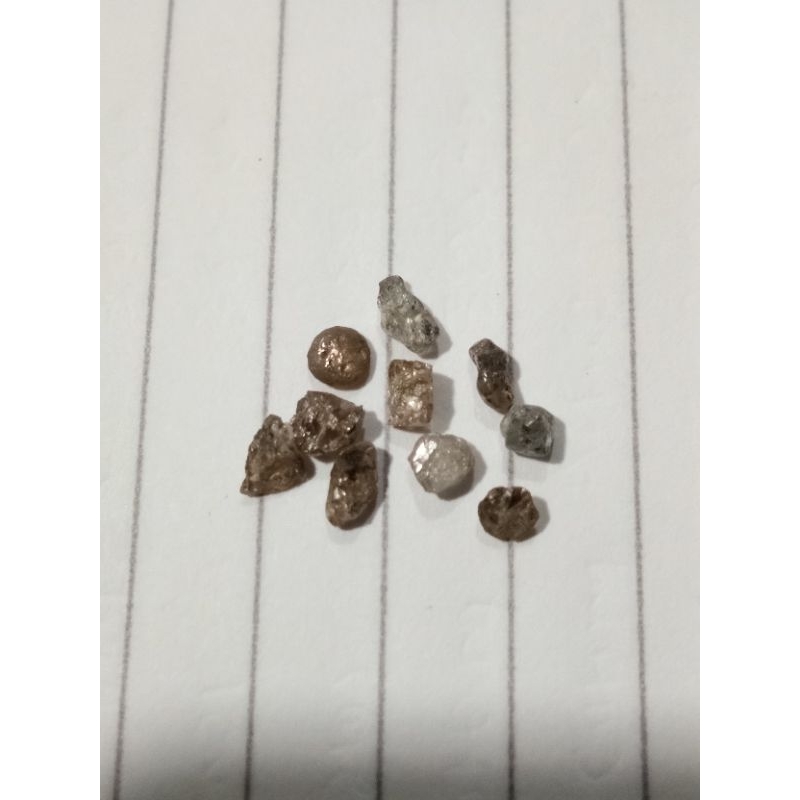 intan lantakan/berlian mentah -+4bji - 7bji berat 1crt