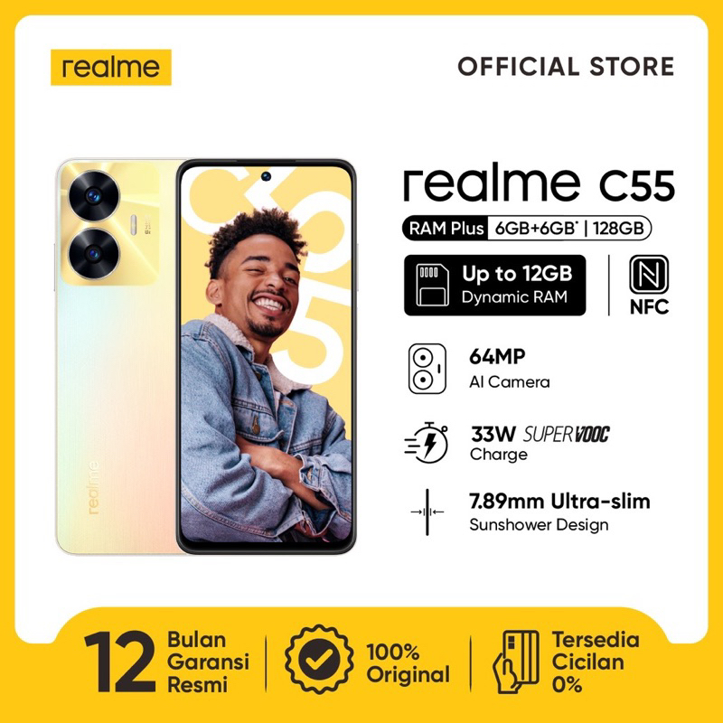 Realme C55 Garansi Resmi Ram 6/128 Ram 8/256