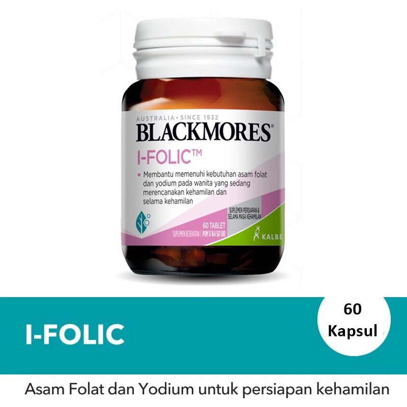 Blackmores I-Folic isi 60 tablet dan isi 150 tablet