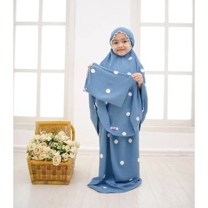 Mukena Anak Perempuan Crinkle Airflow 3-6 Tahun