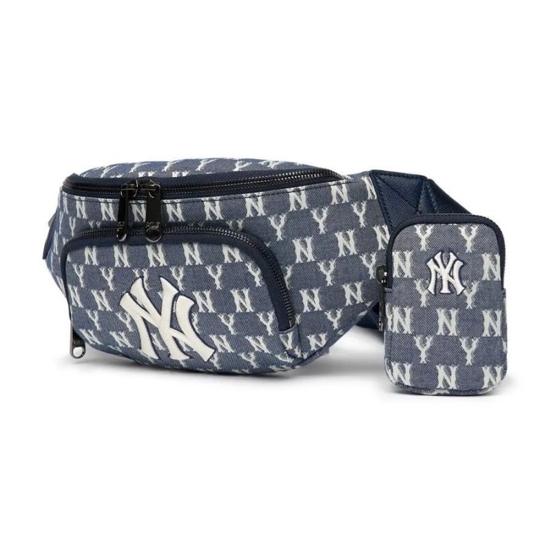 7.7 SALE | MLB MONOGRAM HIP SACK WAIST BAG NEW YORK YANKEES INCLUDE PAPERBAG