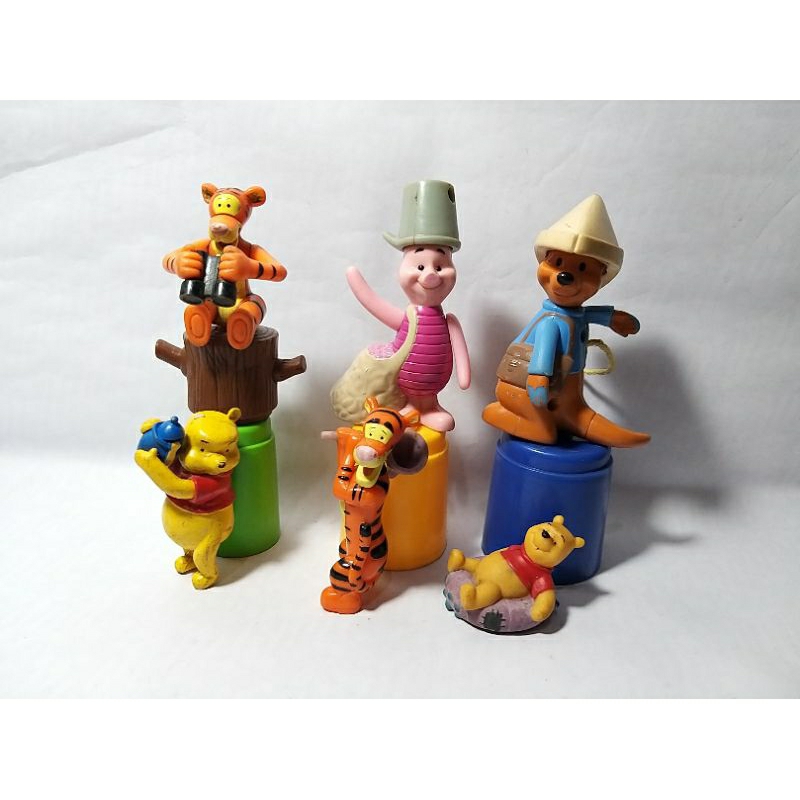 Winnie The Pooh Piglet Pig Tigger Tiger Macan Roo Kanguru Kangaroo Happy Meal Mcd Mcdonald Figure Fi