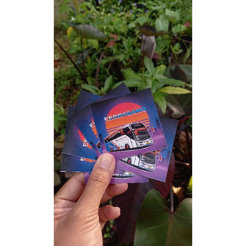 5 stiker bus bis busmania nagita transport ferragamo