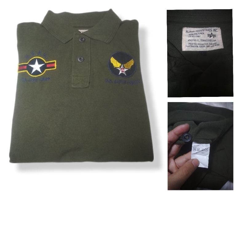 Polo shirt army alpha industries inc