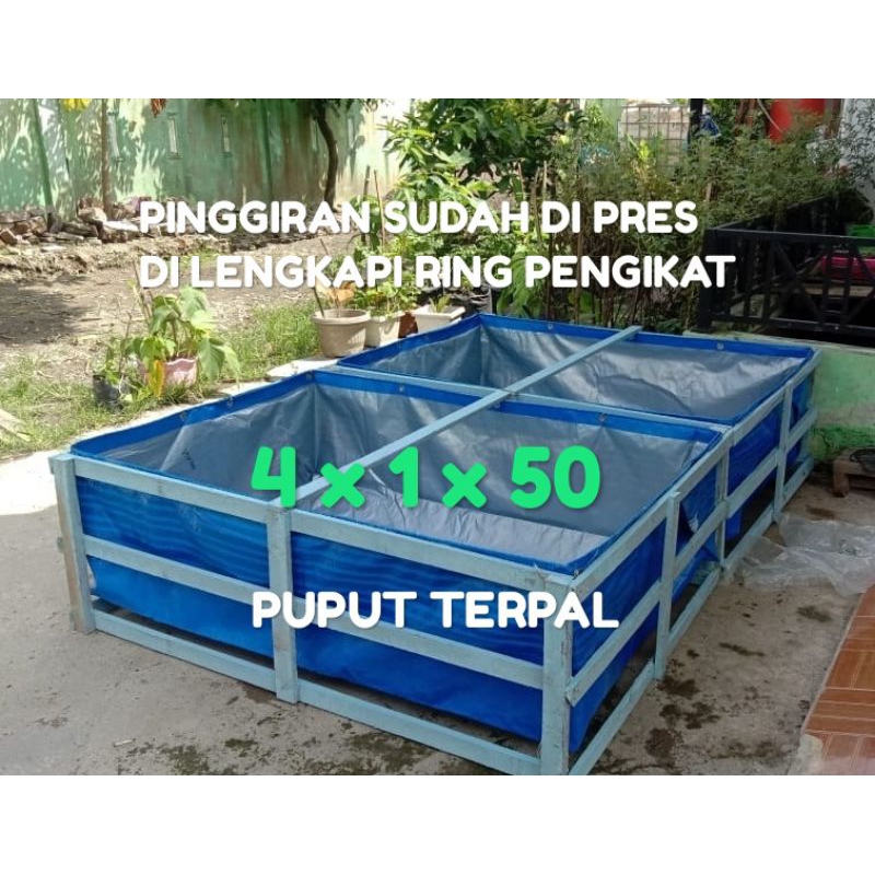 kolam terpal ikan ukuran 4x1x50 terpal kolam terpal