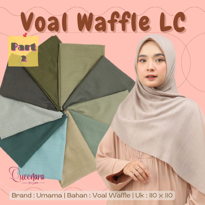 Umama Voal Waffle Metal Logo Best Seller Hijab Segi Empat Part 2