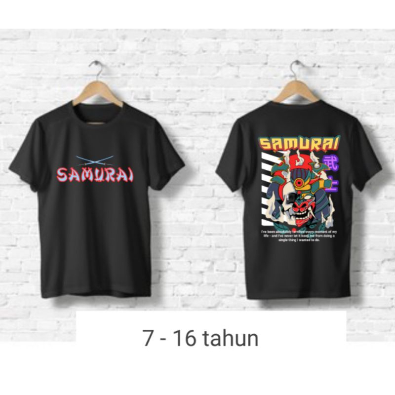 KAOS JUNIOR BAJU TANGGUNG SAMURAI KEREN LENGAN PENDEK LAKI-LAKI PEREMPUAN MURAH