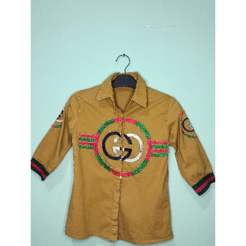 Preloved kemeja motif  gucci
