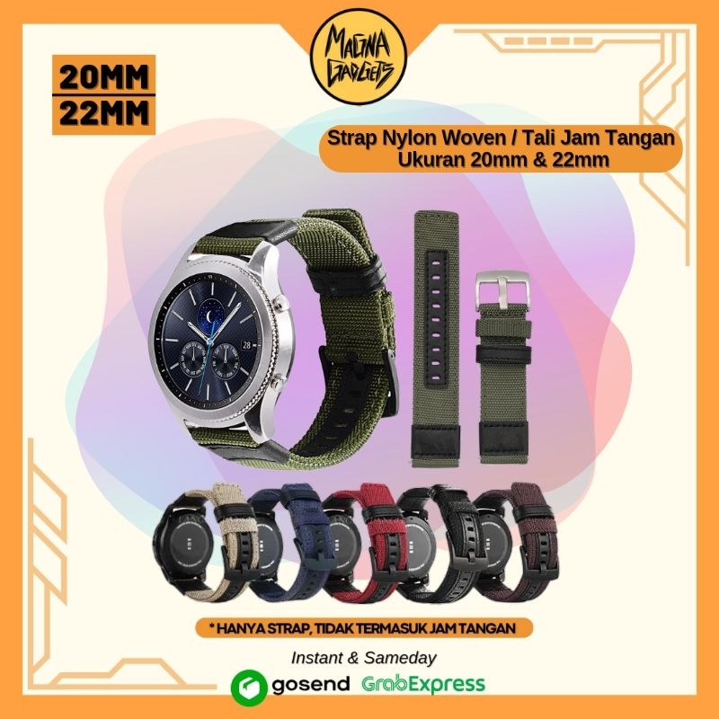 Strap Woven Nylon 20mm 22mm Huami Amazfit GTS GTR Bip Huawei GT2 GT3 42mm Samsung Watch