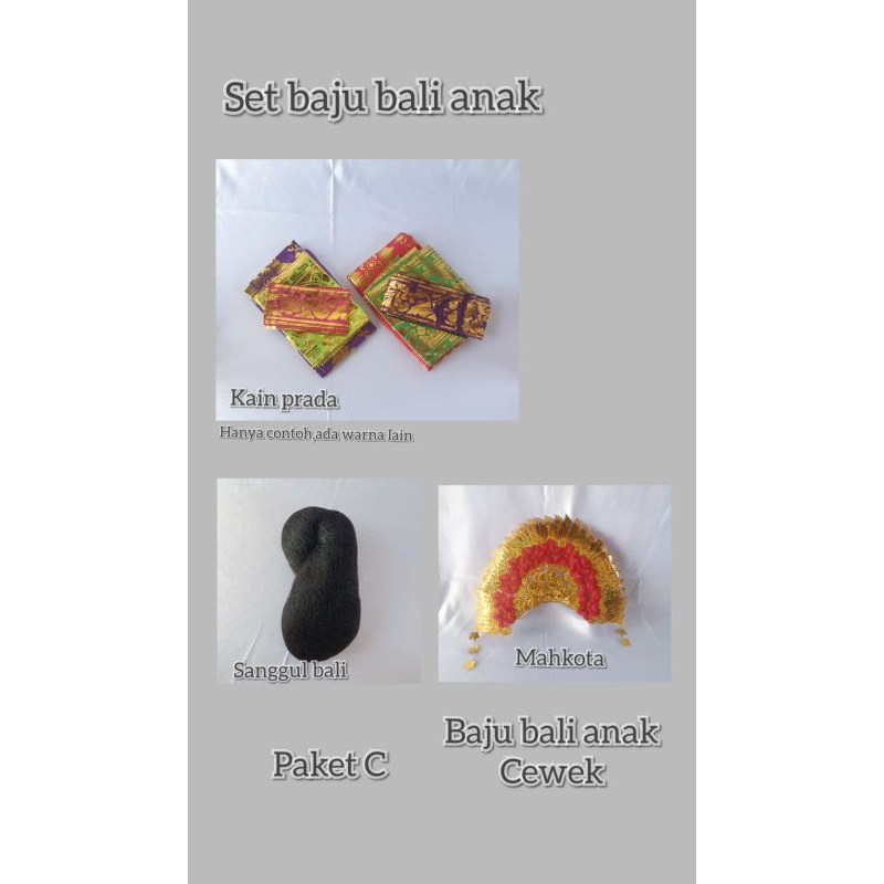 Baju adat Bali anak/Baju set adat anak bali