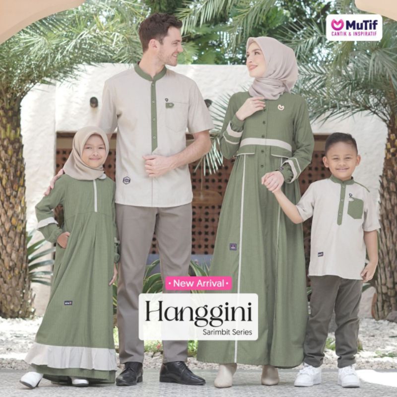 Sarimbit Mutif 2023 Sarimbit Hanggini Light Olive Gamis Hanggini Koko Harsya