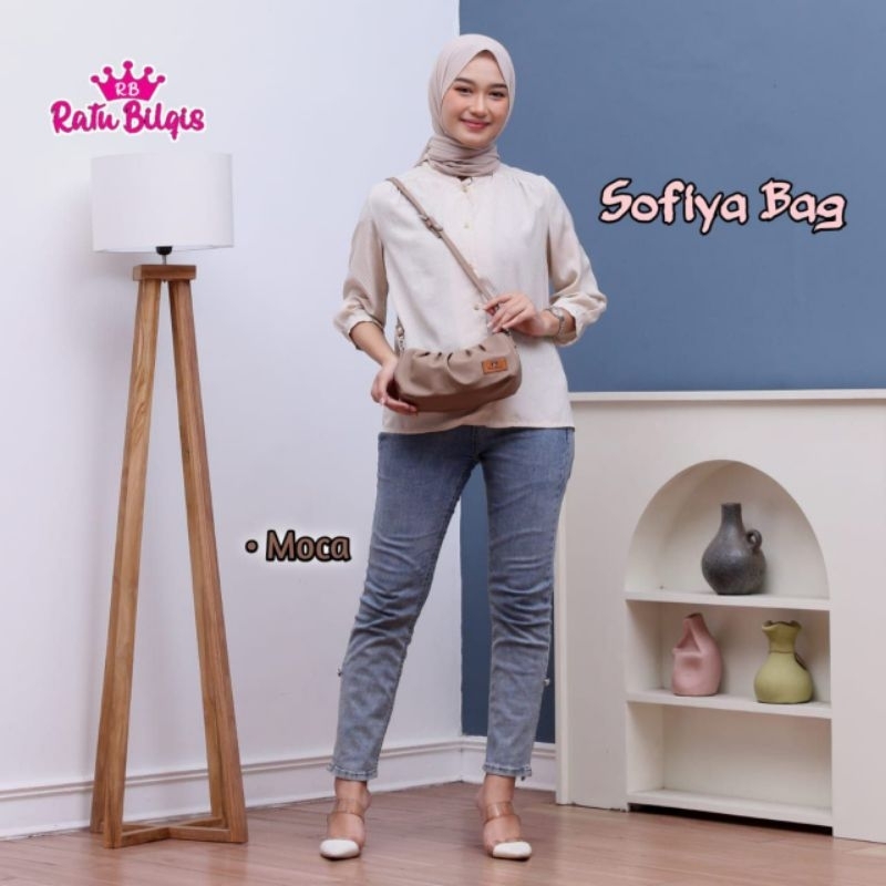 TAS SELEMPANG SOFIYA BAG BY RATU BILQIS BAHAN CHOCOLY ANTI AIR PREMIUM WATERPROOF TAS SELEMPANG