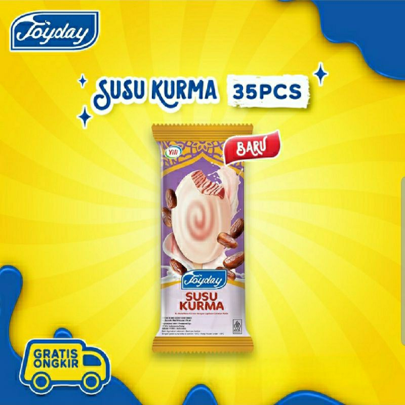 Joyday Ice Cream Susu Kurma - Isi 35 pcs Es krim Stick