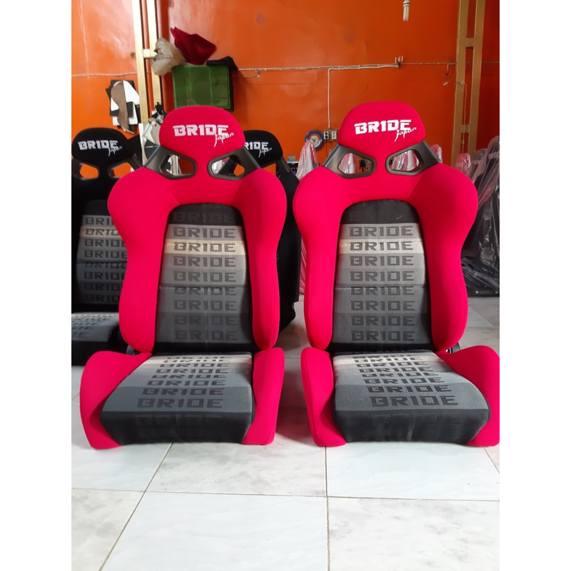Jok Racing Universal Bride Cuga Gradasi Merah Hitam