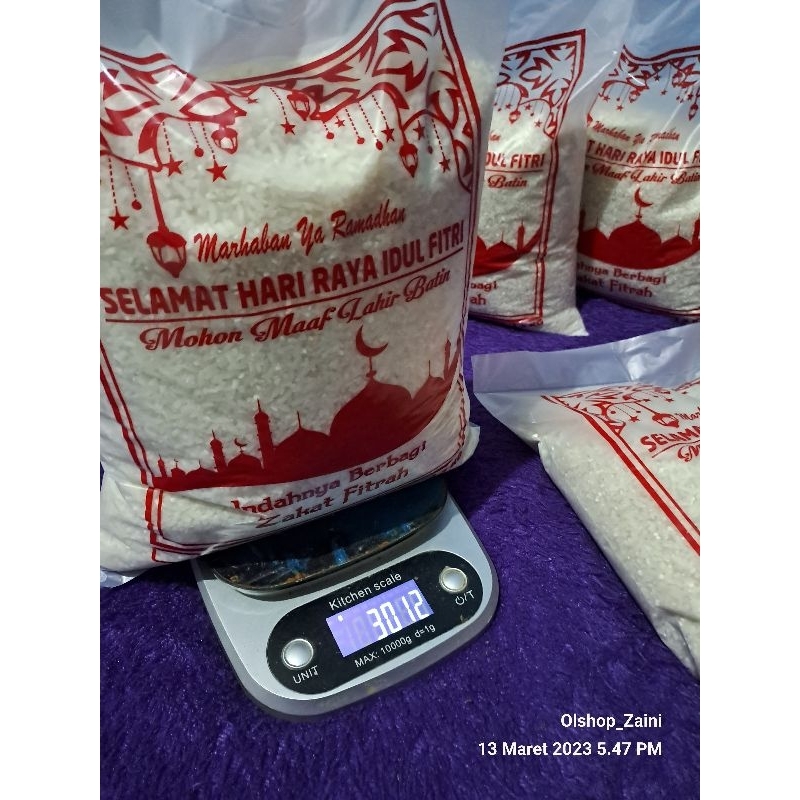 

Beras Zakat Fitrah 3 kg, Setra Ramos, Rojolele, Pulen, SUPER Murah