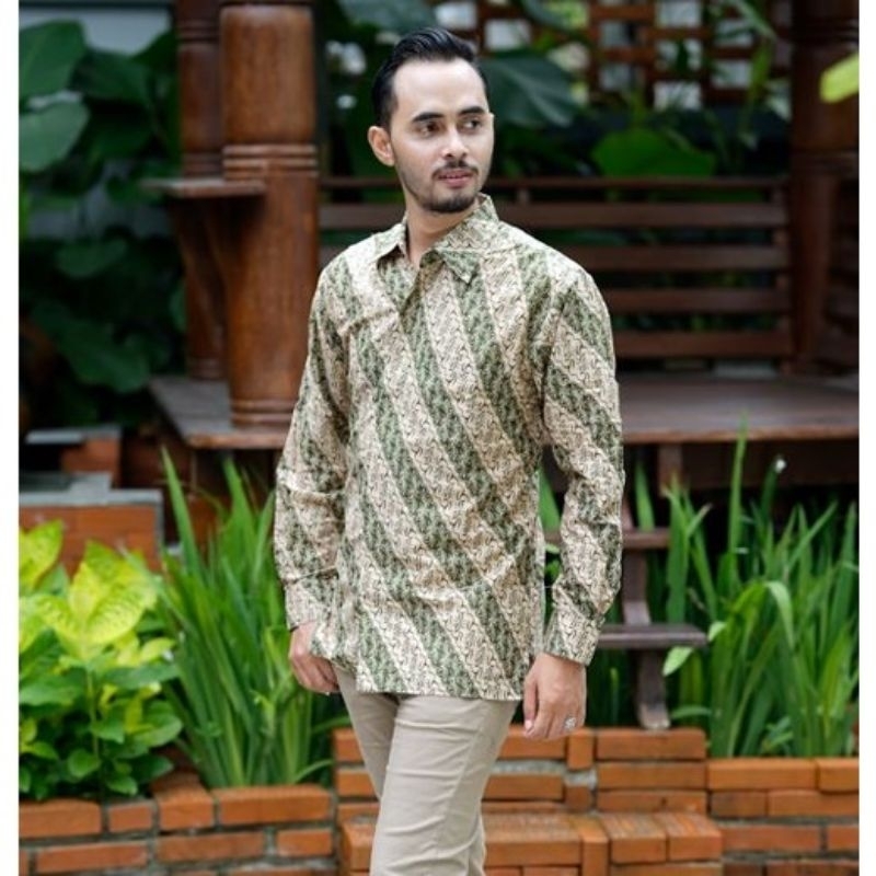 KEMEJA BATIK MODERN SLIMFIT PANJANG BAHUN KATUN HALUS FULL FURING HALUS