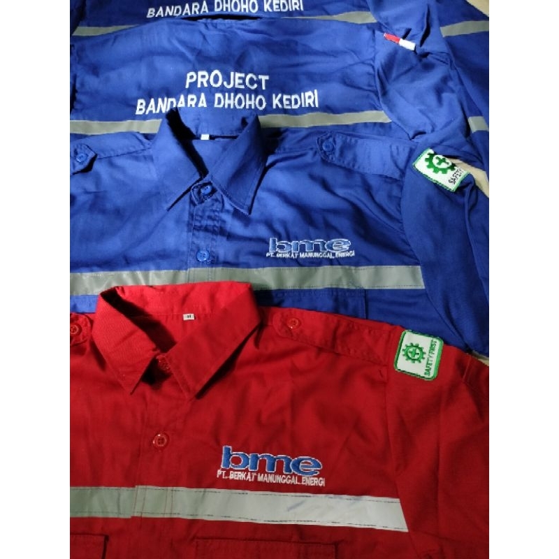 Seragam safety pria Katelpak wearepack safety Free Bordir nama dan Logo Perusahaan