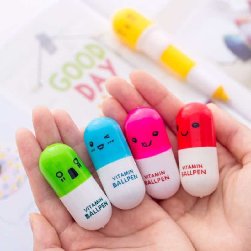 

Pulpen Kapsul Vitamin Pena Vitamin Unik Vitamin Ballpen Pena Lucu Souvenir