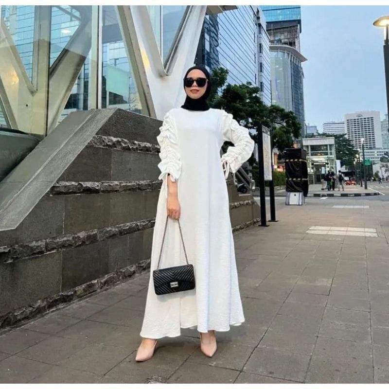 𝐏𝐆𝐌𝐓 • ZULFA MAIRA MALLA DRESS MAXY GAMIS CRINKLE AIRFLOW PREMIUM LENGAN SERUT