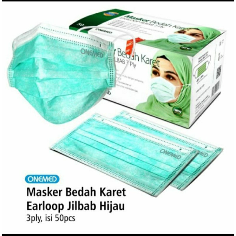 MASKER BEDAH HIJAB ONEMED/MASKER HIJAB ONEMED