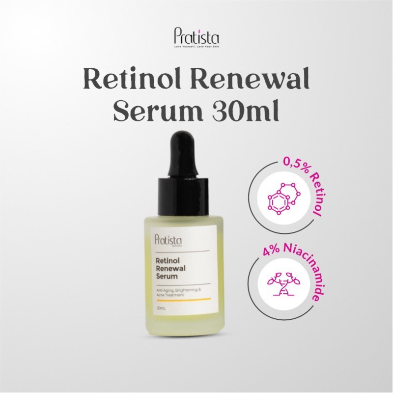 Pratista - Retinol Renewal Serum 30ML &amp; 10ML / Serum Wajah Acne Anti Aging Brightening