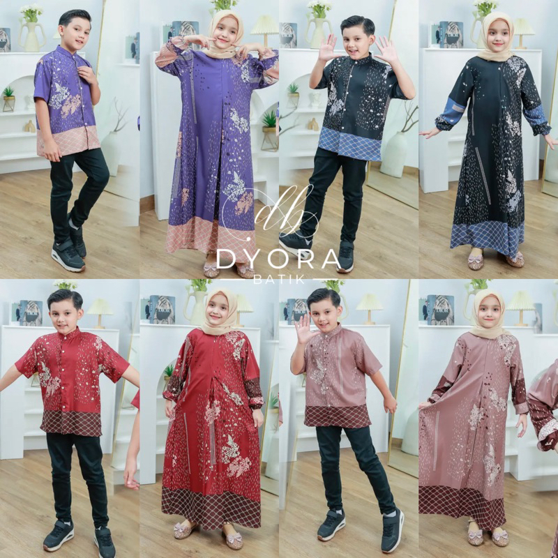 Gamis Anak Couple Rintik M/L/XL/XXL Gamis Koko Anak Raya Couple Muslimah High Quality