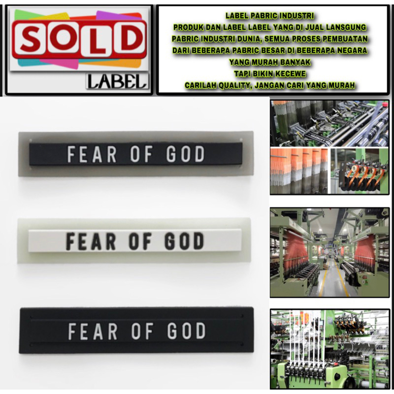 SOLDLABEL PABRIC INDUSTRI RUBBER LOGO FOG