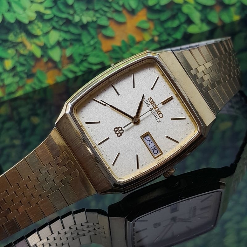 Jam tangan pria Vintage seiko King twin quartz 9443 5020 JDM