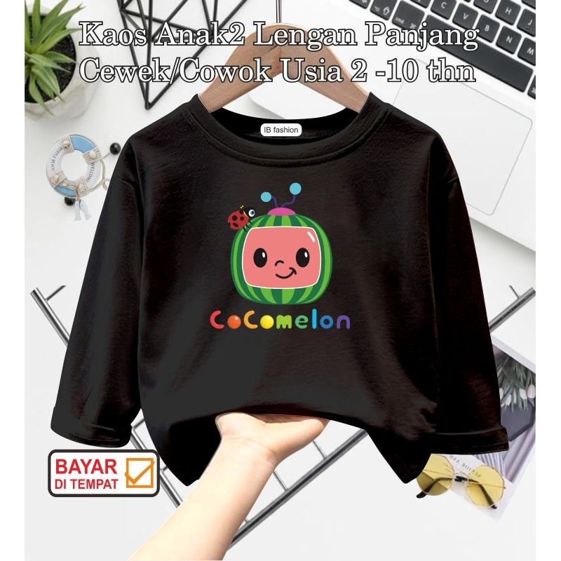 ((IB))KAOS ANAK2 UNISEX PANJANG/COCO MELON DIGITAL SABLON