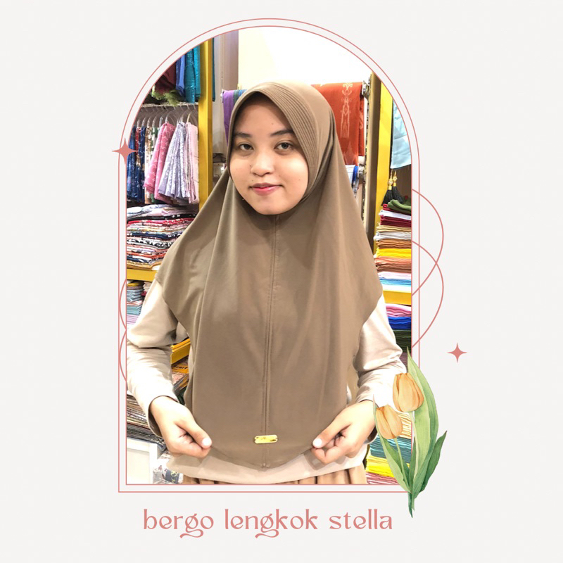 Khimar hijab pingun Stella premium // hijab instant bergo pinguin // hijab olahraga