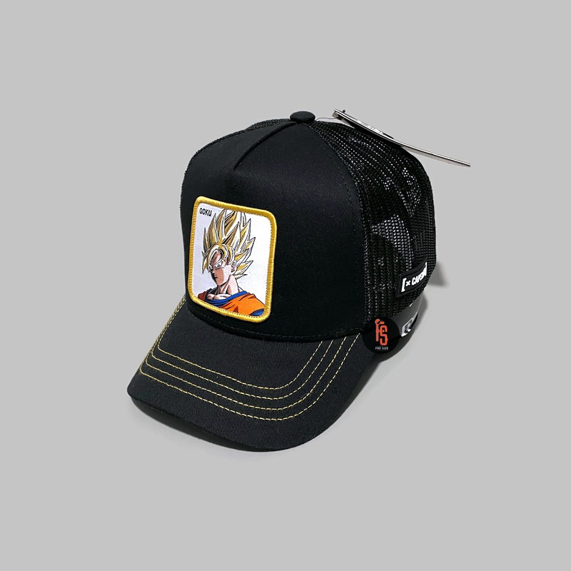 TOPI ORIGINAL CAPSLAB TRUCKER TONAL GOKU SSJ BLACK