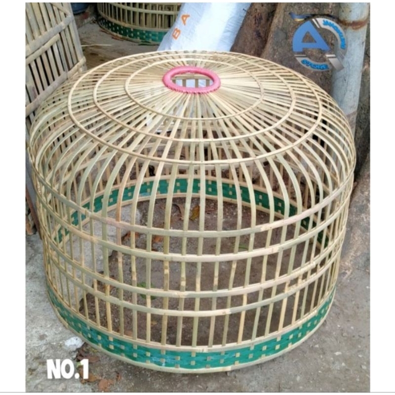 1 Kurungan Kandang bambu bulat, NO.1, Umbaran Entok Ayam Jago, unggas lainya