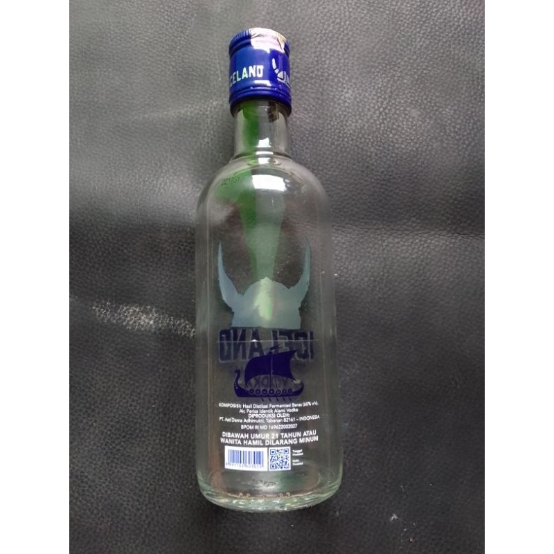 botol minuman ice land bekas