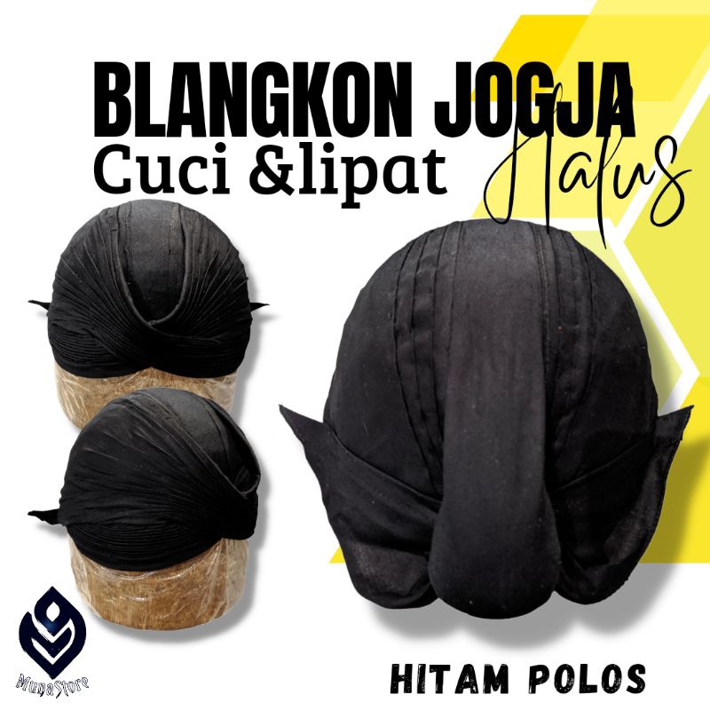 BLANGKON JOGJA POLOS blangkon halus cuci lipat