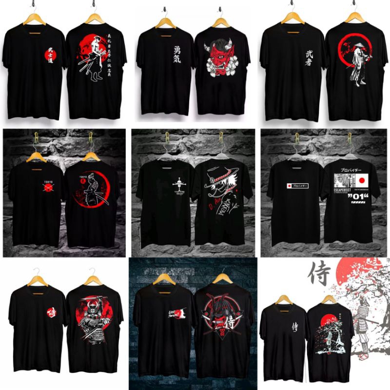 PAKET HEMAT KAOS SAMURAI ISI 5 PCS/KAOS DISTRO SAMURAI/KAOS SAMURAI