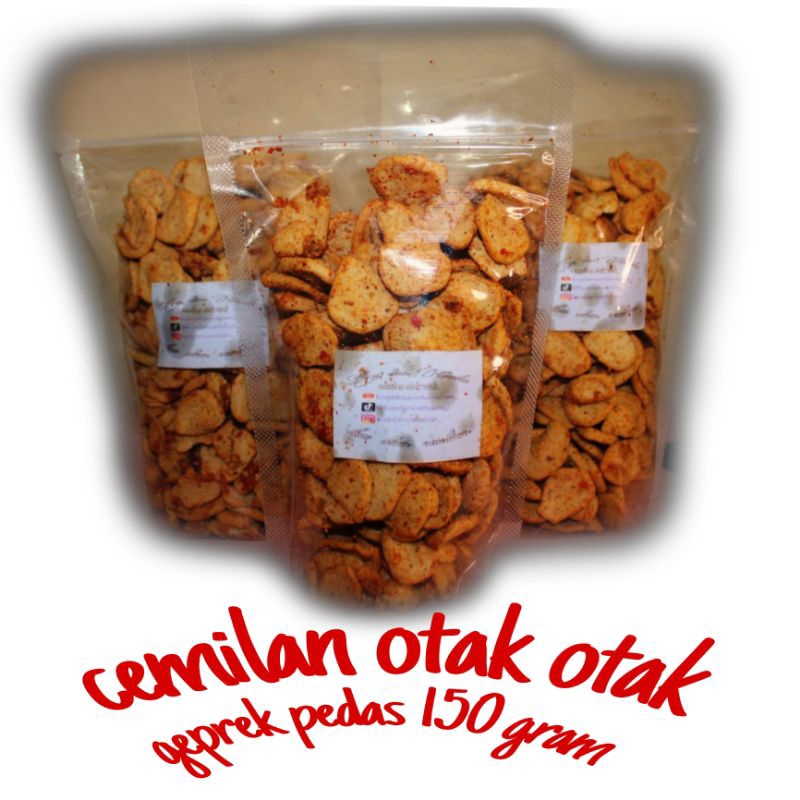 

cemilan otak-otak 150 gram geprek pedas