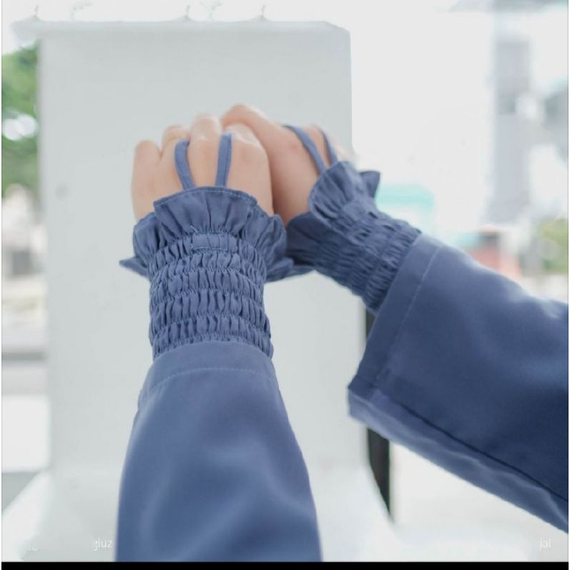Handsock Manset Tangan Decker Smock Cincin Pita Karet Fashion Muslim Aksesoris Hijab Wanita Muslimah