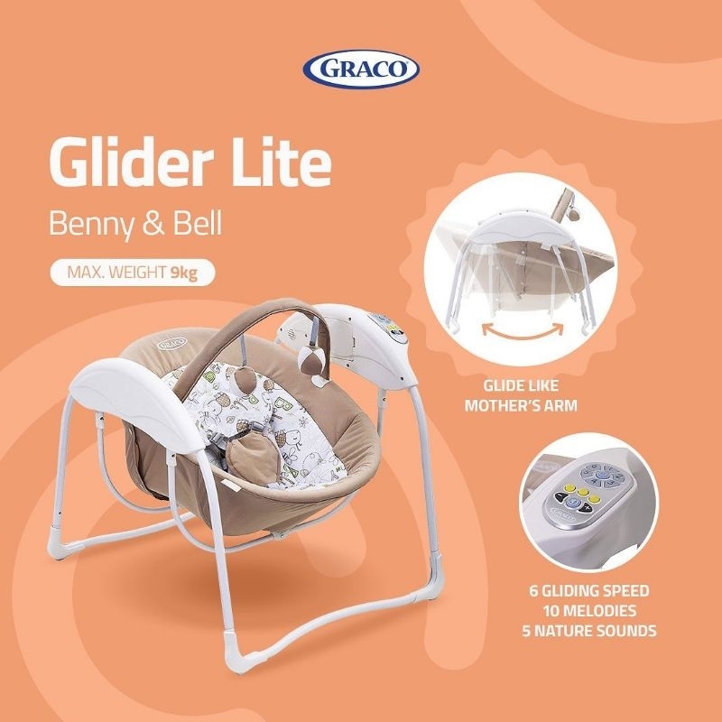 Ayunan Bayi Otomatis Baby Swing Graco Swing Glider Lite Benny &amp; Bell