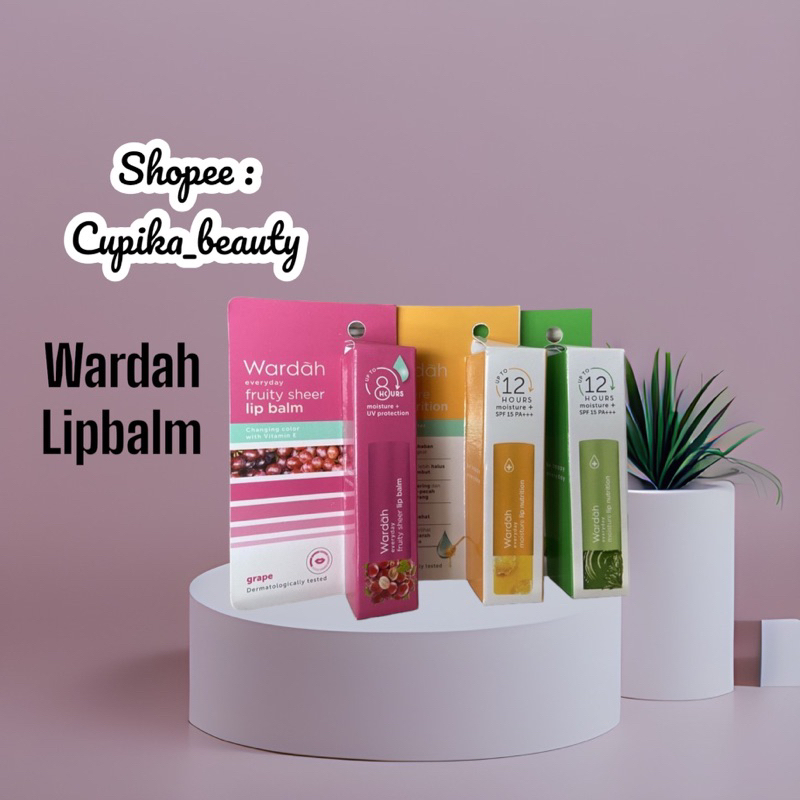 [uo] new ! wardah everyday fruity sheer lip balm -- wardah lipbalm