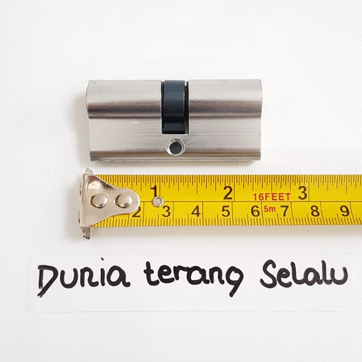 Silinder Kunci ATS Besar Kecil 60 mm As Kuningan Kunci Graji Biasa - Cilinder Kunci Pintu Lubang Besar 32 mm dan Kecil 28 mm - Cylinder Key with Brass Heart Simple Key ATS