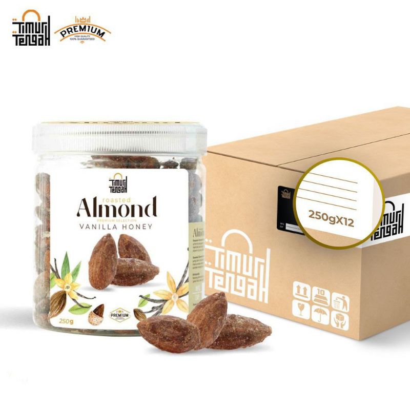 

ASI Booster Snack Kacang Almond Vanilla 250 gr Original by Premium Timur Tengah High Quality